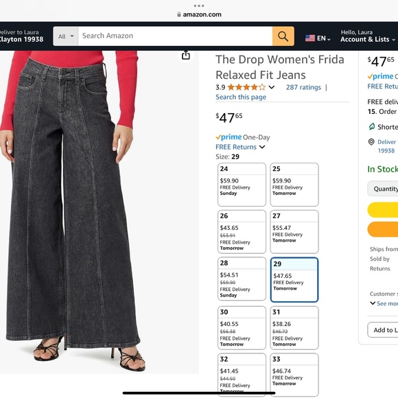 The Drop women’s Frida relaxed fit Jeans - Picture 3 of 6